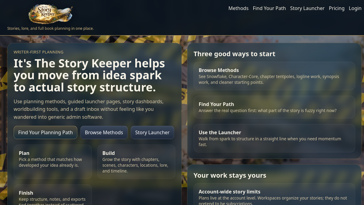 Screenshot of The Story Planner