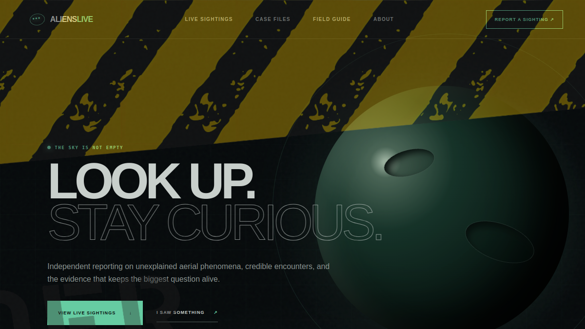 Screenshot of AliensLive.com