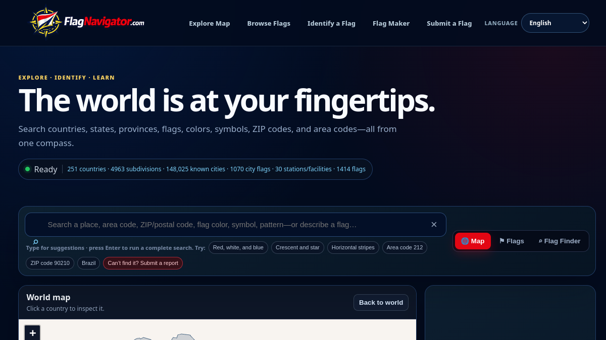 Screenshot of Flag Navigator